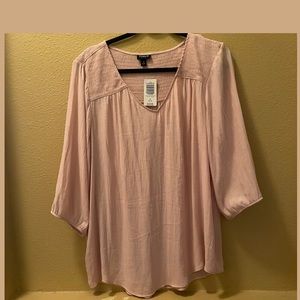 Torrid Blush smocked blouse size 1